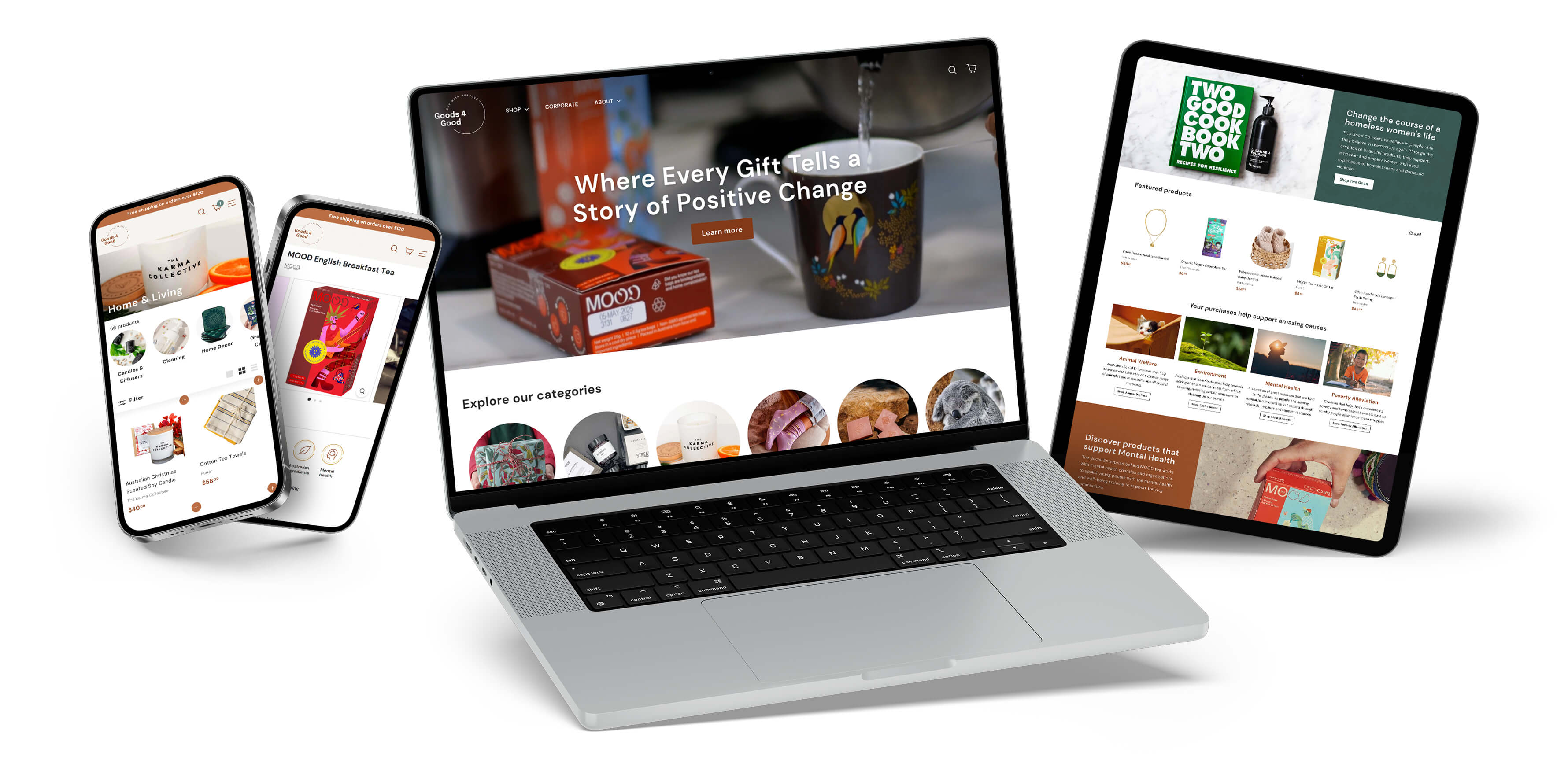 Goods 4 Goods Shopify eCommerce website by Avenue