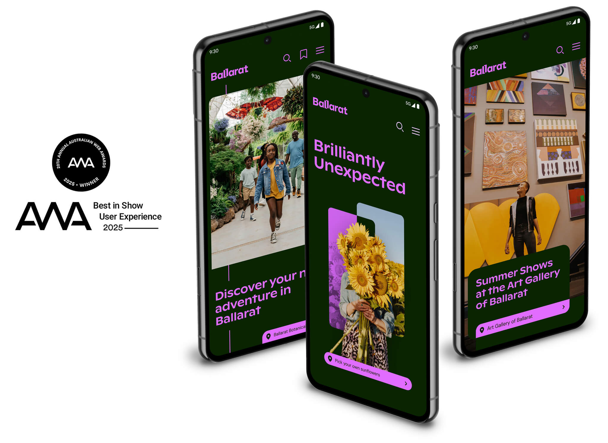 Visit Ballarat 2024-25 'Best in Show: UX' at the AWIA Australian Web Awards