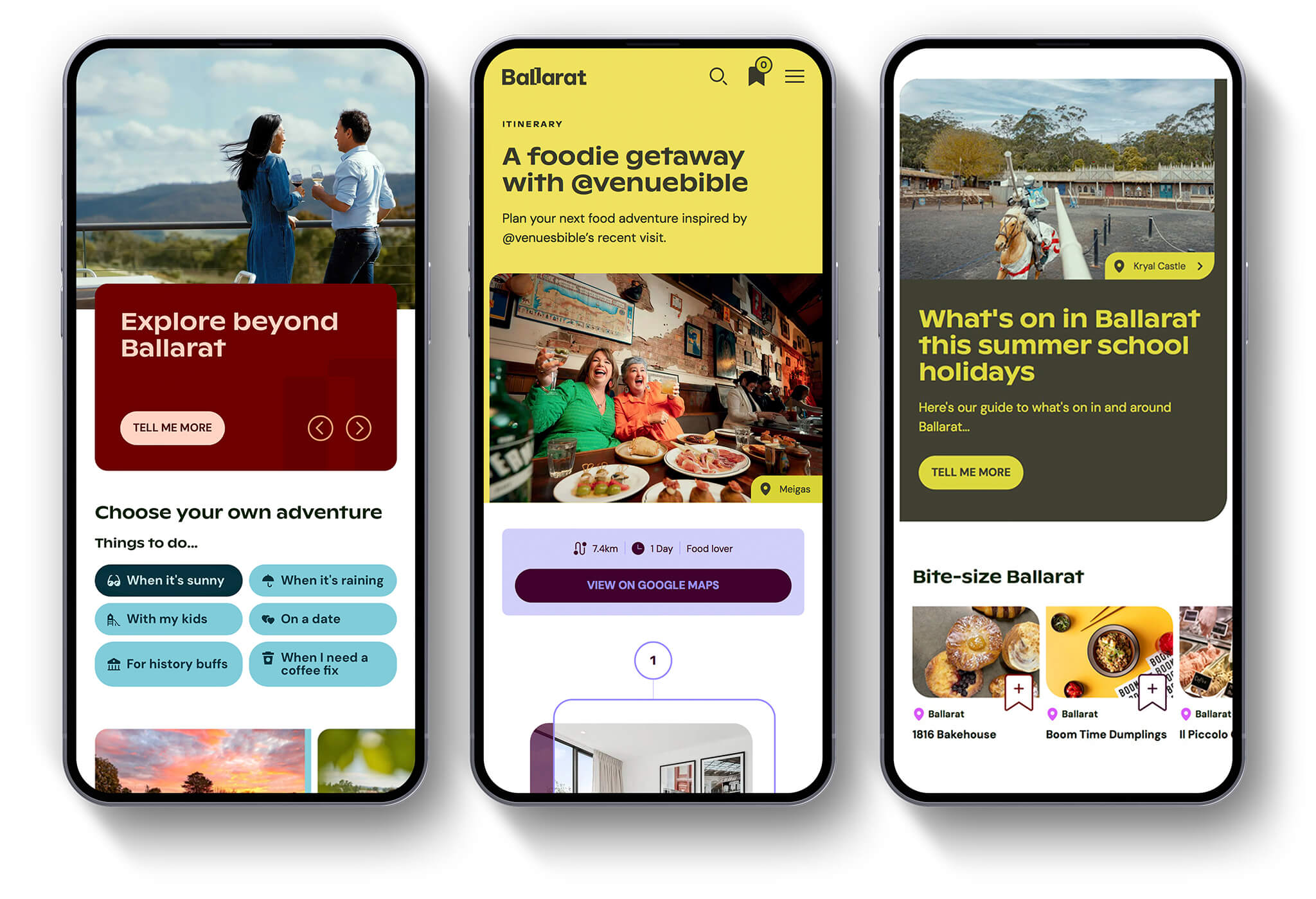 Avenue website content presentation